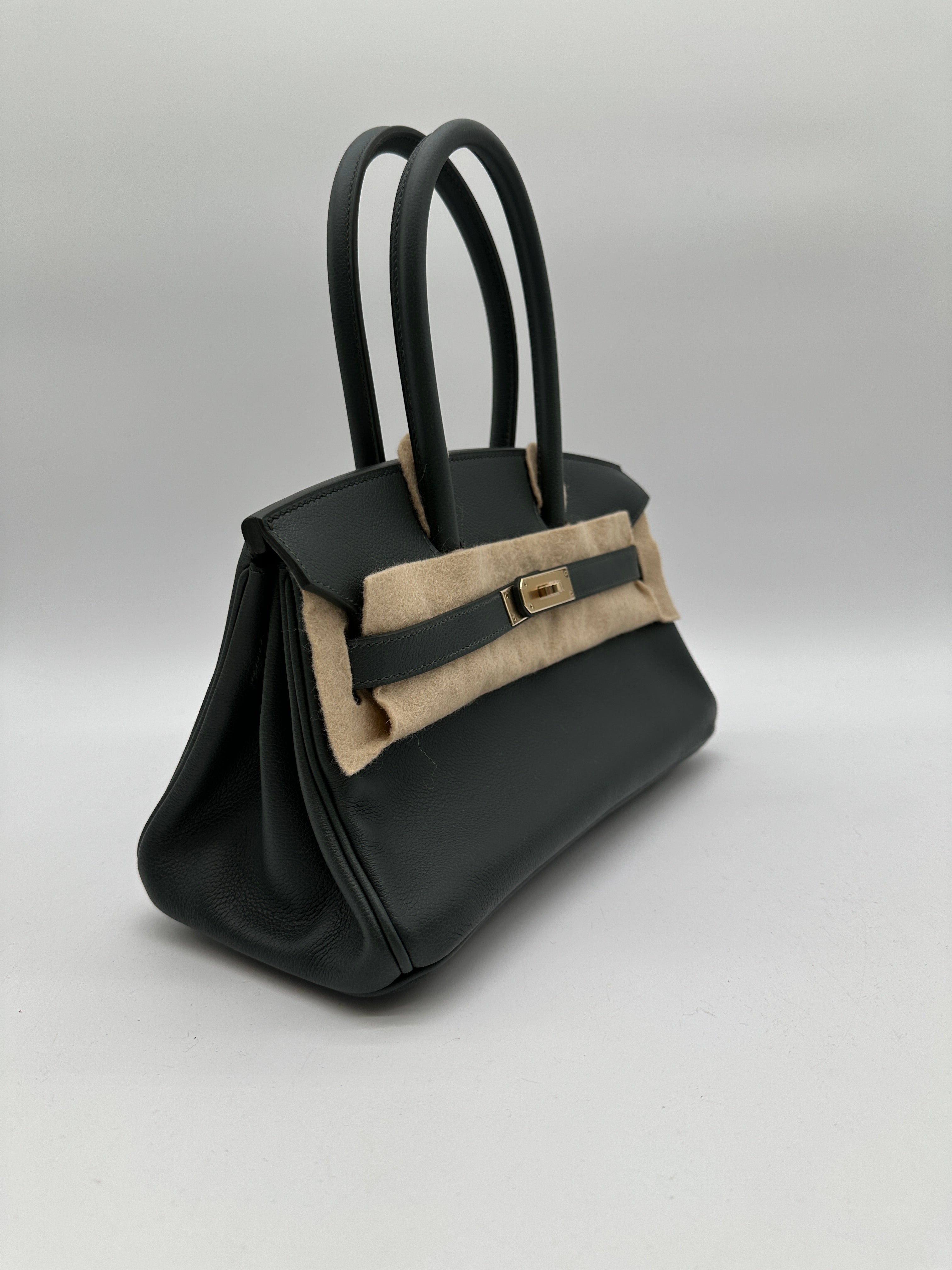 Hermès Birkin Shoulder 29 Vert Mangrove evercolor Permabrass hardware