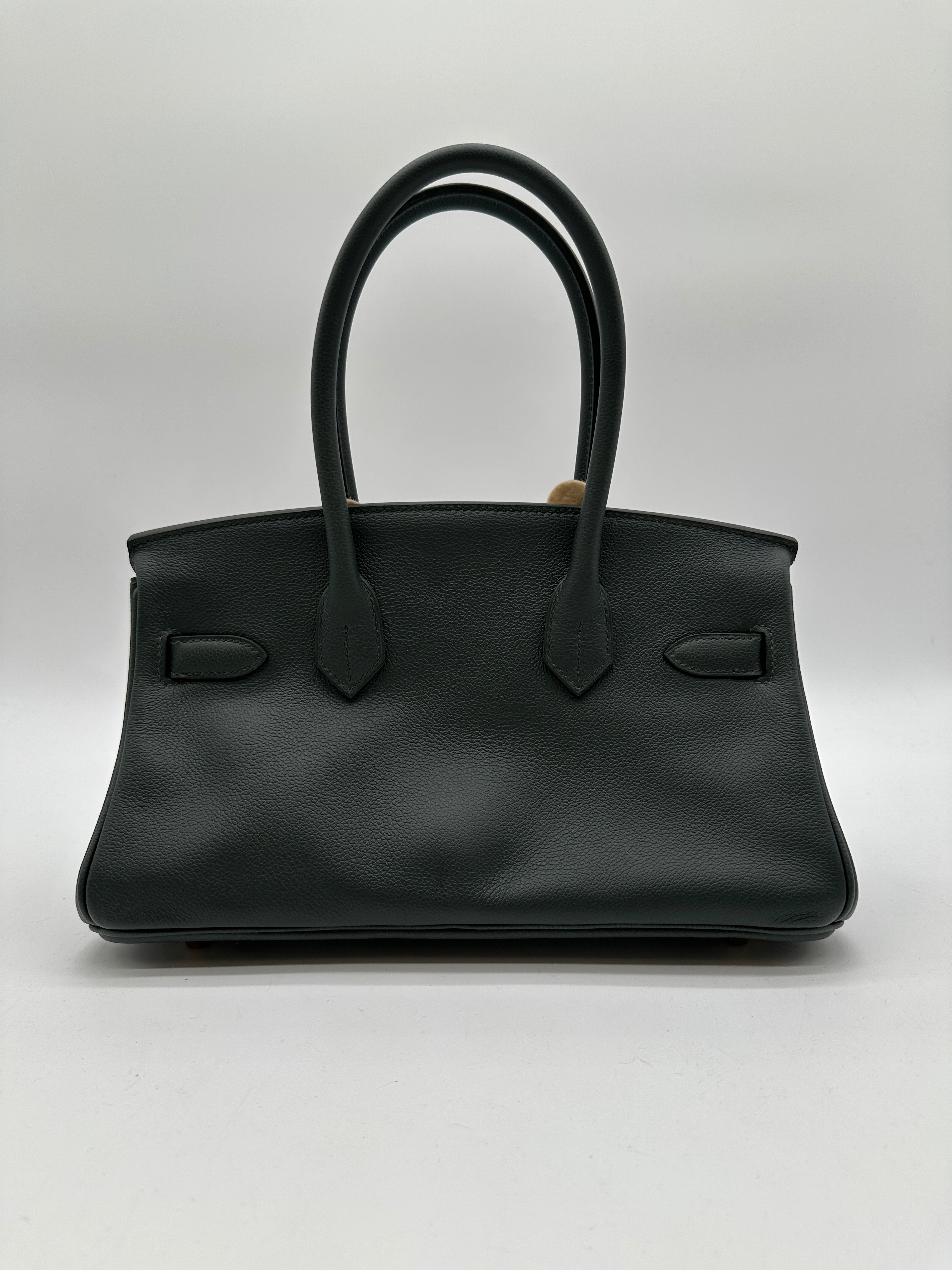 Hermès Birkin Shoulder 29 Vert Mangrove evercolor Permabrass hardware