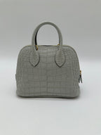 Hermès Mini Bolide Gris Neve Matte Alligator