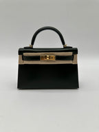 Hermès Mini Kelly 20 Vert Fonce Box leather GHW