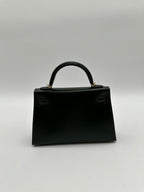 Hermès Mini Kelly 20 Vert Fonce Box leather GHW