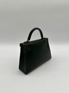 Hermès Mini Kelly 20 Vert Fonce Box leather GHW