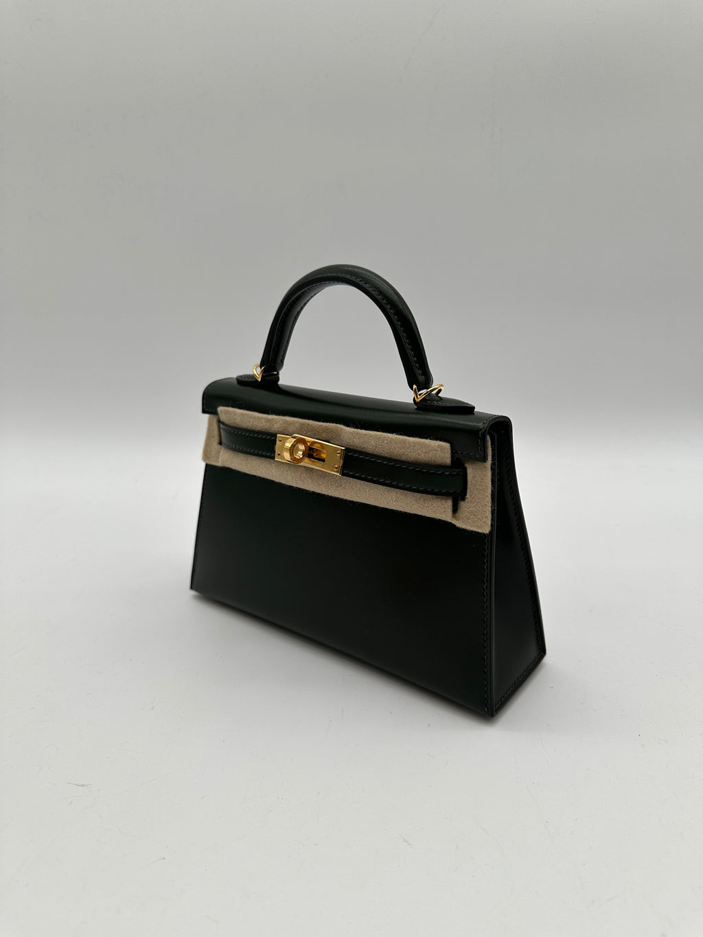 Hermès Mini Kelly 20 Vert Fonce Box leather GHW