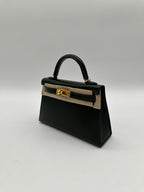 Hermès Mini Kelly 20 Vert Fonce Box leather GHW