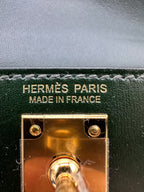 Hermès Mini Kelly 20 Vert Fonce Box leather GHW