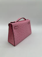 Hermès Kelly Pochette Rose Mexico Shiny PHW