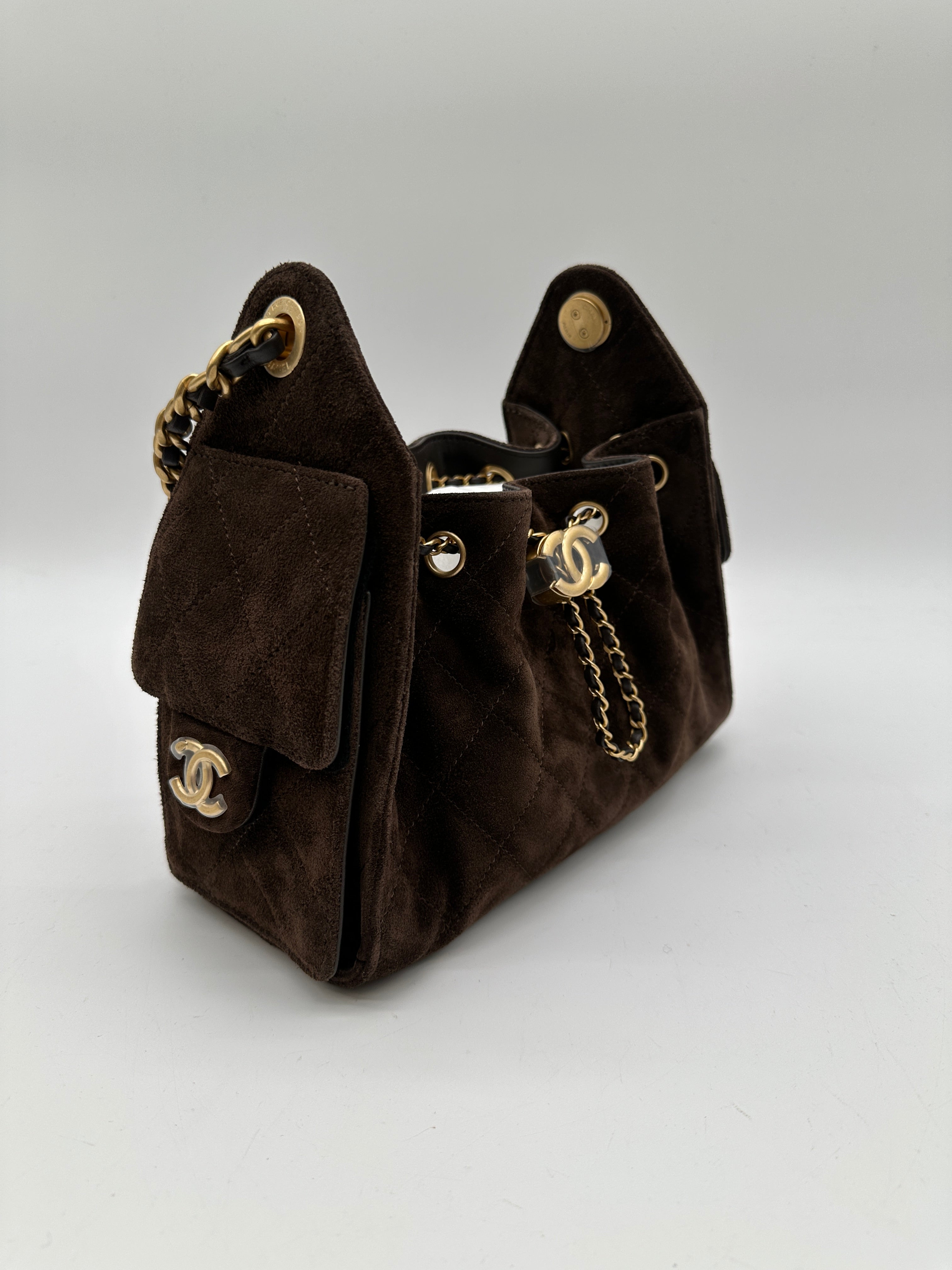 Chanel 25 Mini Handbag Dark Brown