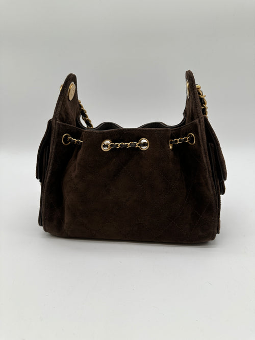 Chanel 25 Mini Handbag Dark Brown