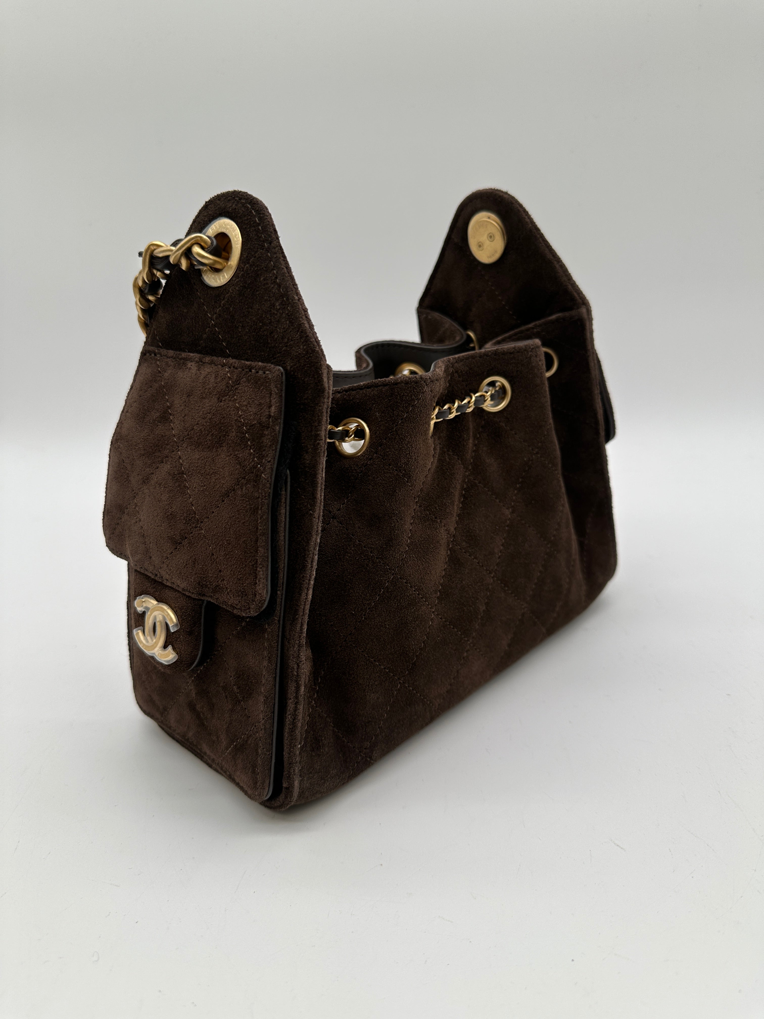 Chanel 25 Mini Handbag Dark Brown