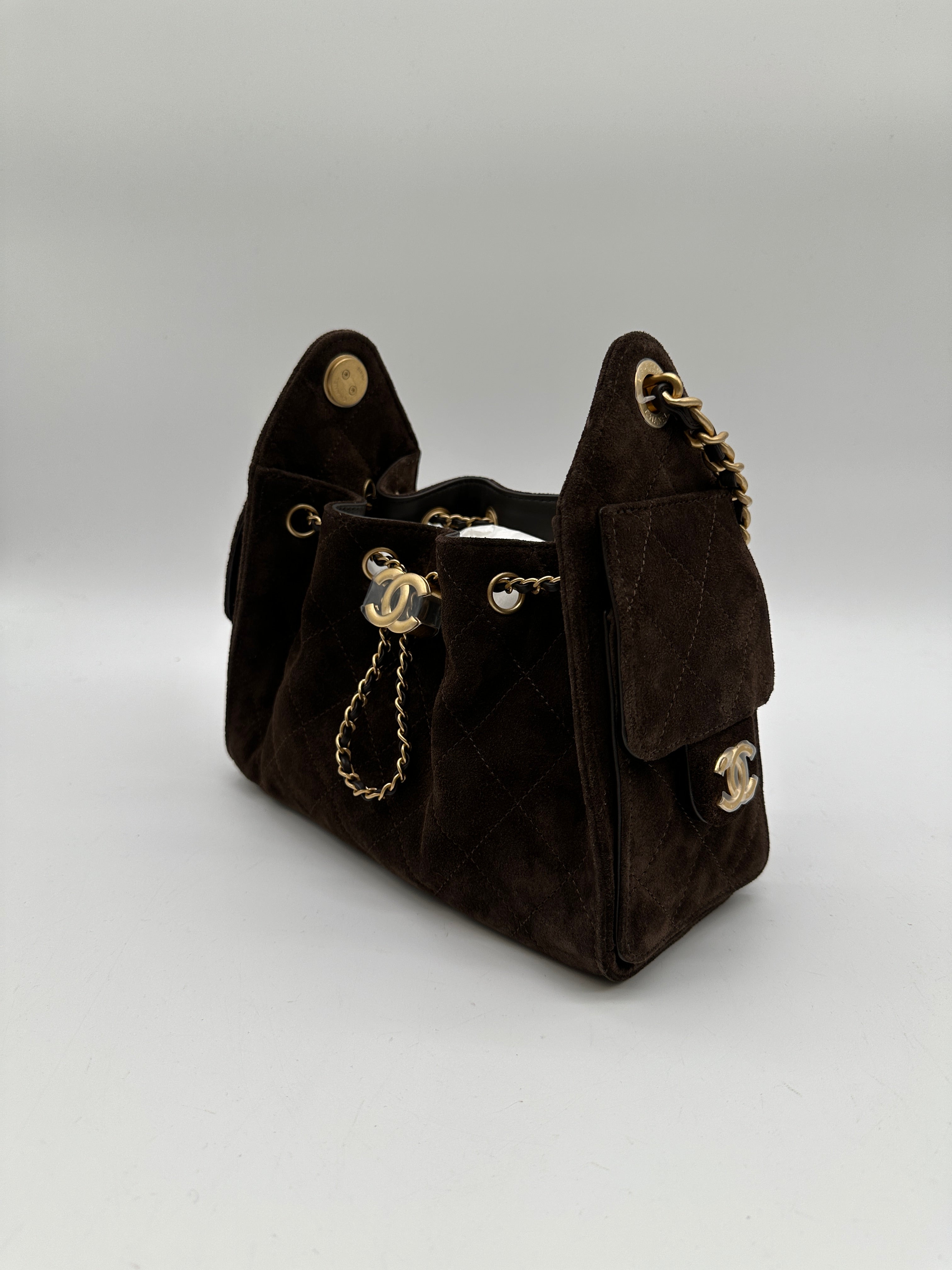 Chanel 25 Mini Handbag Dark Brown