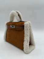 Hermès Kelly 20 Grizzly Swift Chamois / Ecru