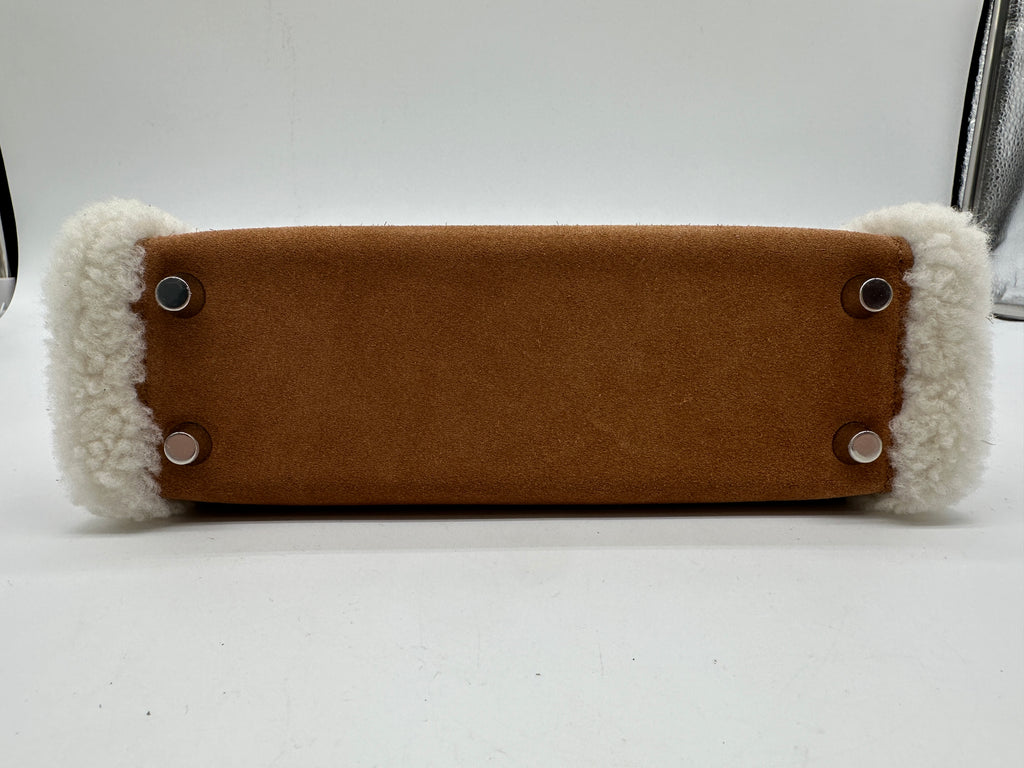 Hermès Kelly 20 Grizzly Swift Chamois / Ecru