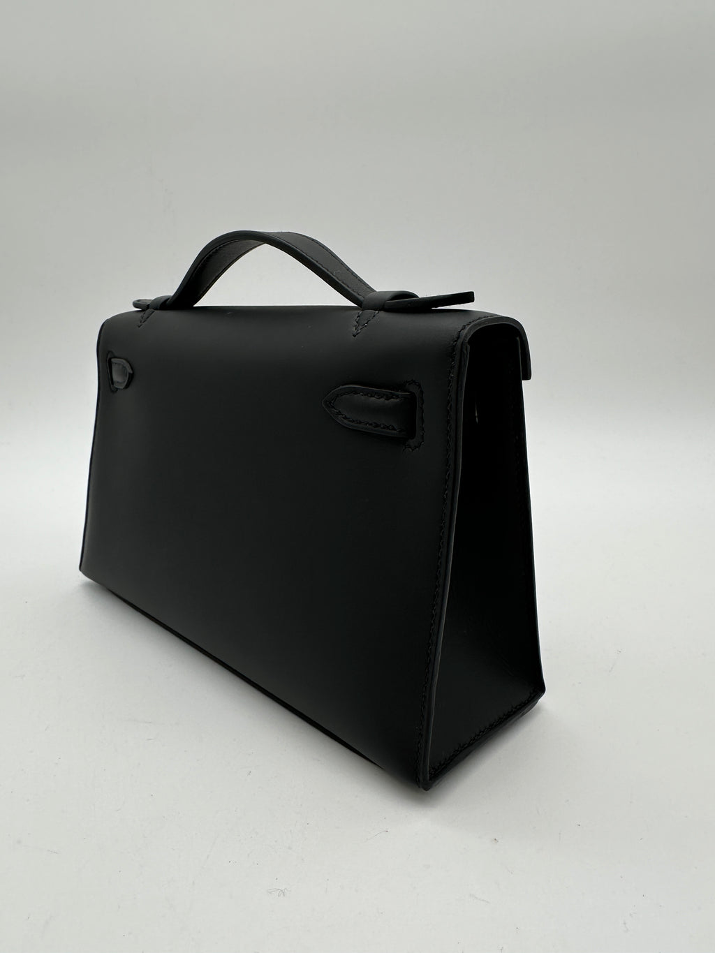 Hermès Kelly Pochette Black Swift GHW