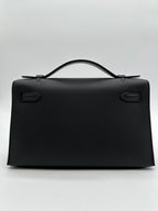 Hermès Kelly Pochette Black Swift GHW