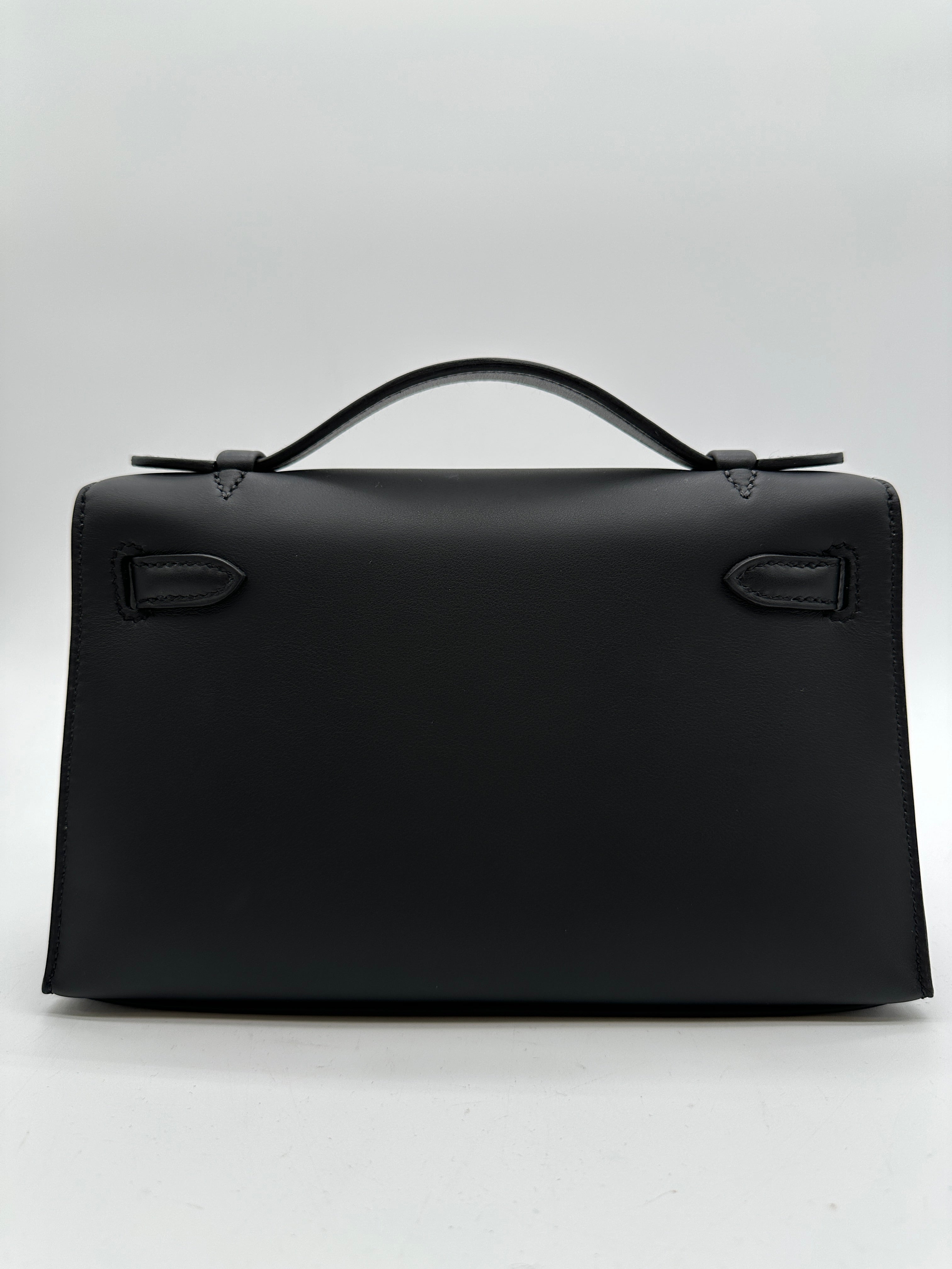 Hermès Kelly Pochette Black Swift GHW