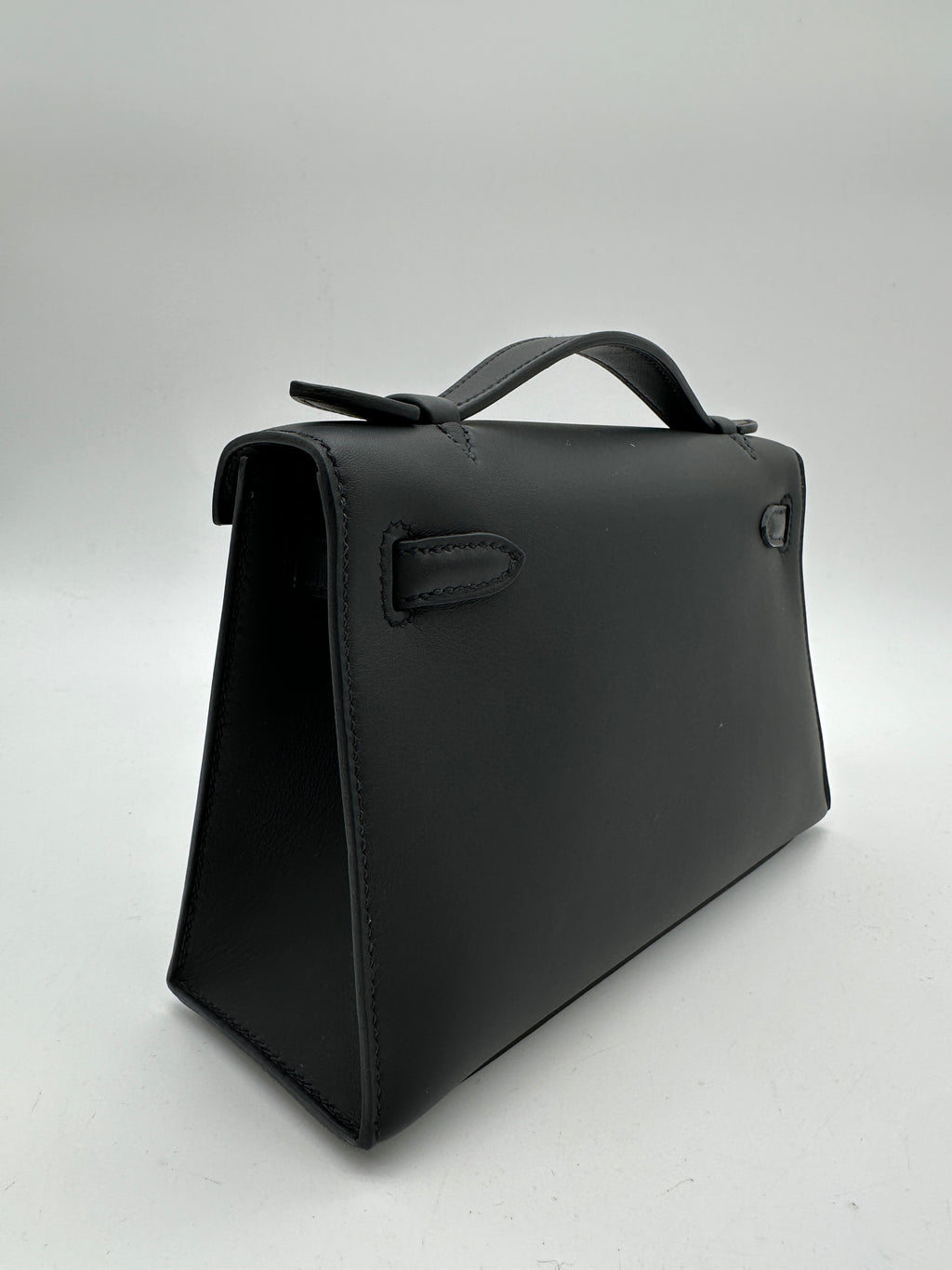 Hermès Kelly Pochette Black Swift GHW
