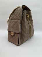 Chanel Hobo Medium Grey Suede