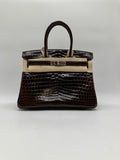 Hermès Birkin 30 Havana Shiny Niloticus PHW