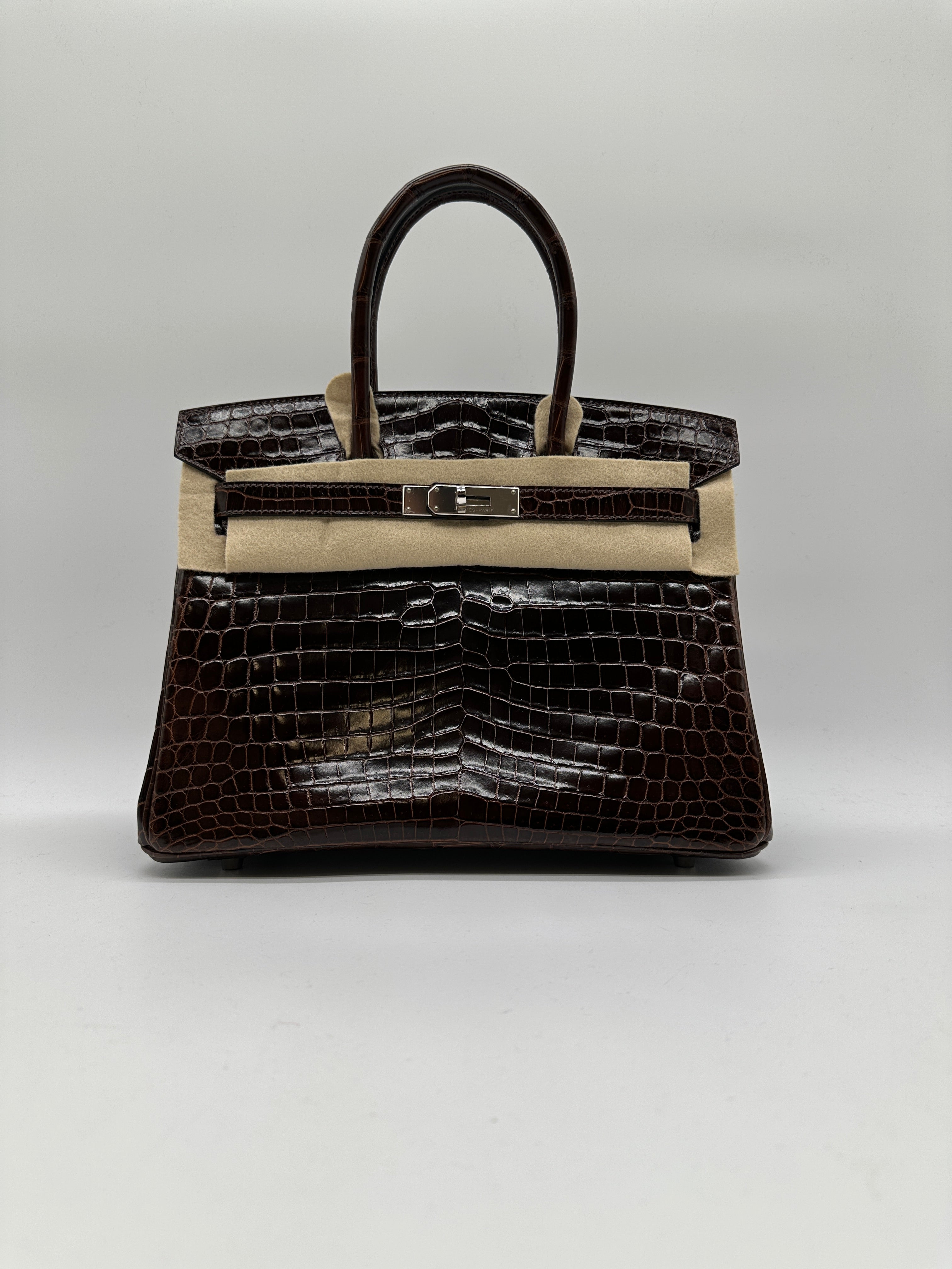 Hermès Birkin 30 Havana Shiny Niloticus PHW