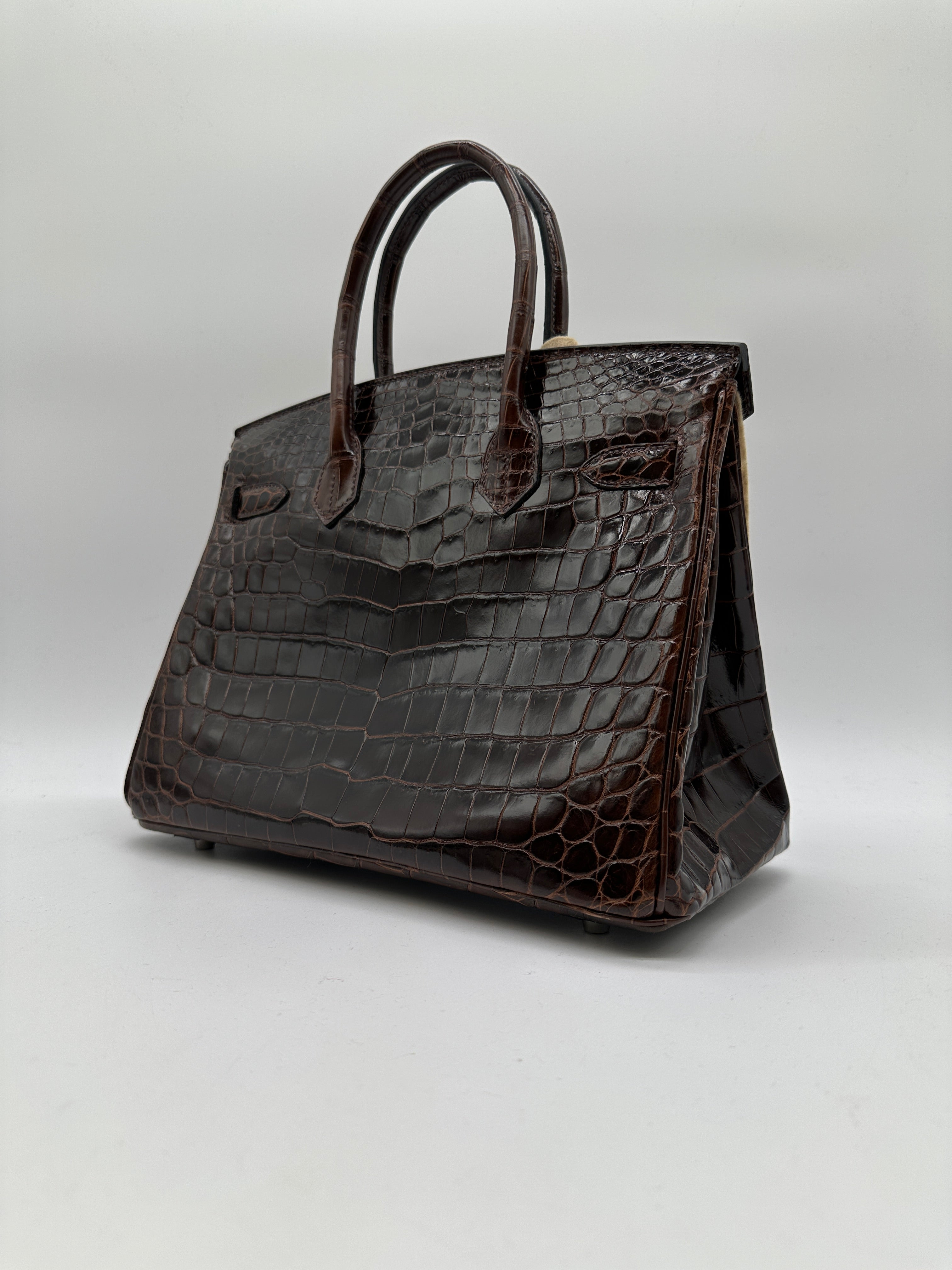 Hermès Birkin 30 Havana Shiny Niloticus PHW