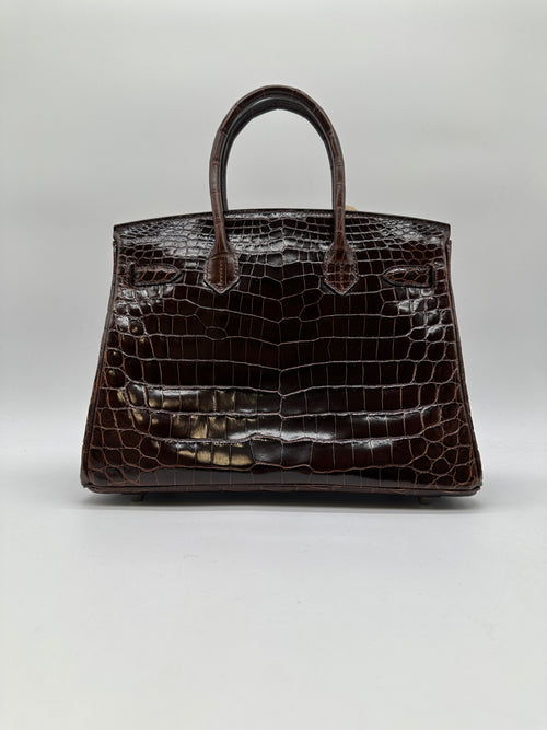 Hermès Birkin 30 Havana Shiny Niloticus PHW