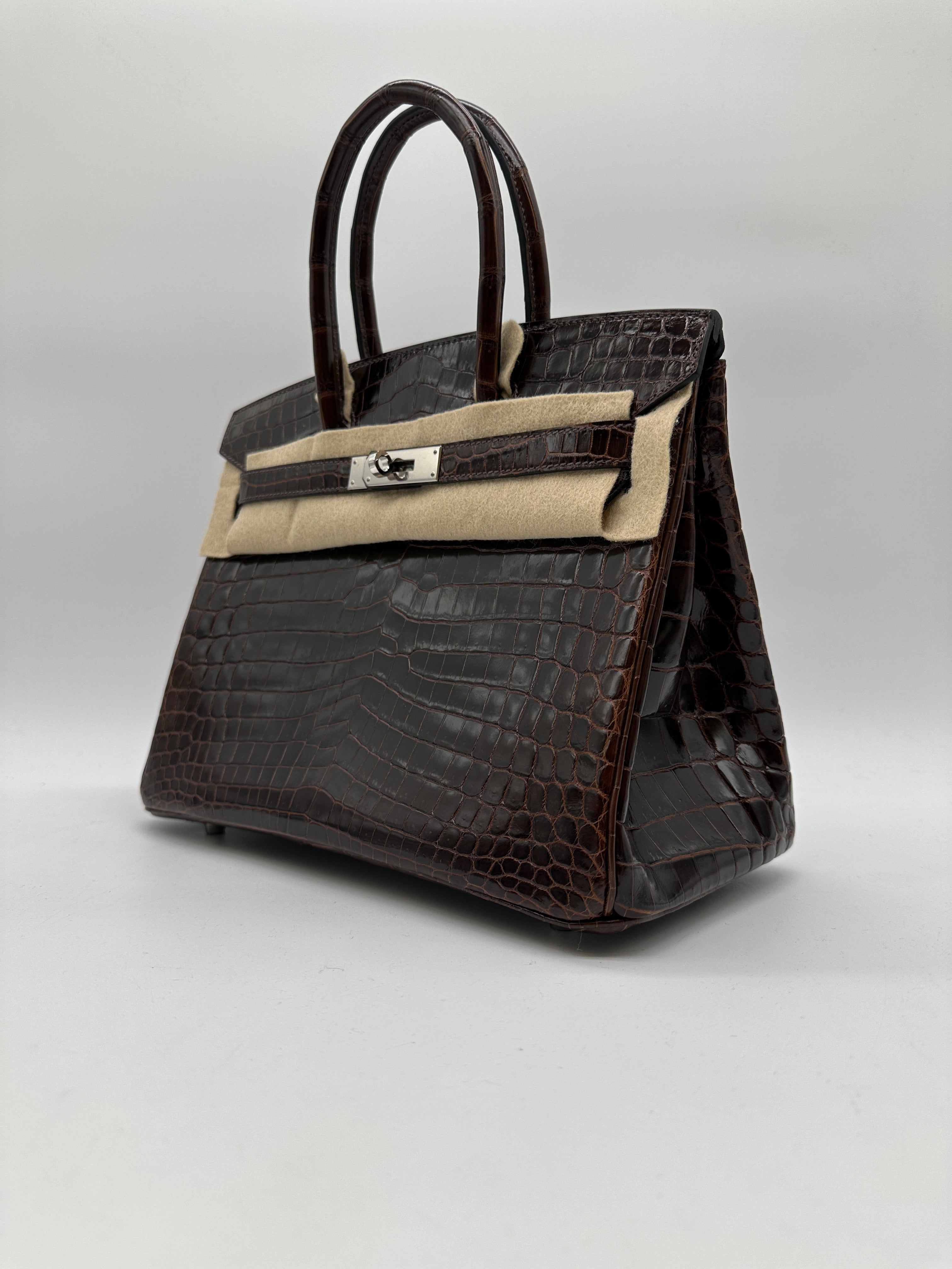 Hermès Birkin 30 Havana Shiny Niloticus PHW