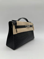 Hermès Kelly Pochette Black Matte PHW K