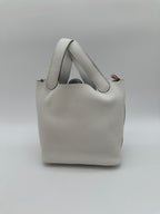 Hermès Picotin 18 New White GHW