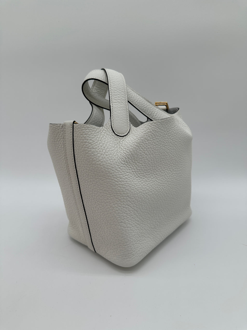 Hermès Picotin 18 New White GHW