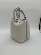 Hermès Picotin 18 New White GHW