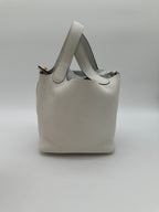 Hermès Picotin 18 New White GHW
