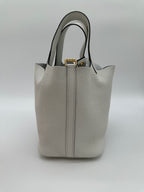 Hermès Picotin 18 New White GHW