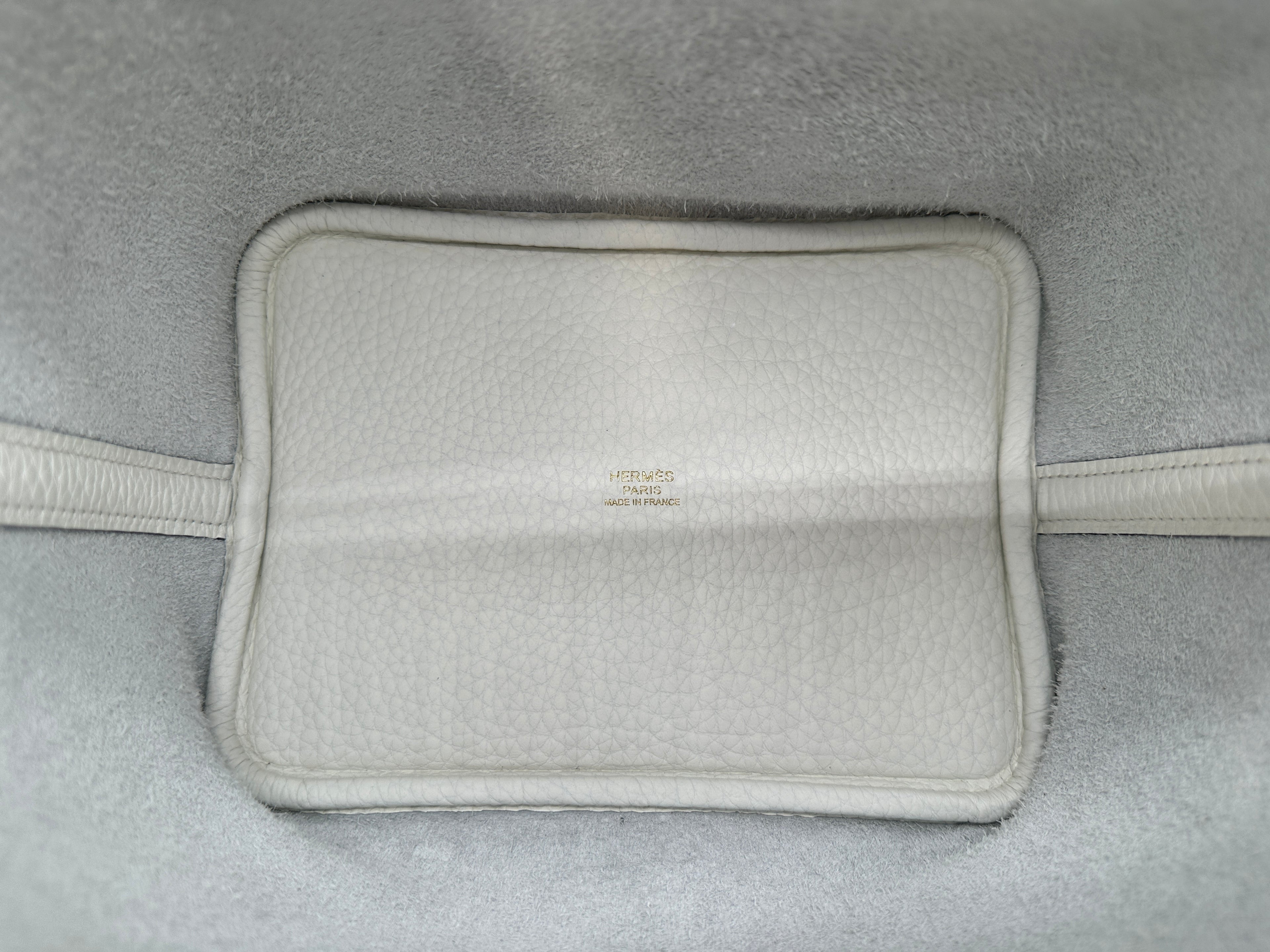 Hermès Picotin 18 New White GHW