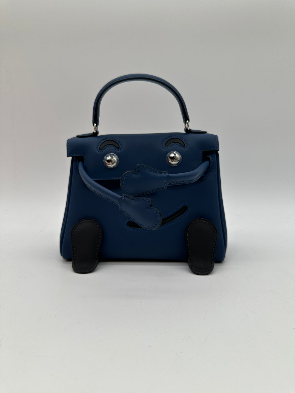 Hermès Kelly Doll Blue Tie / Caban Swift PHW