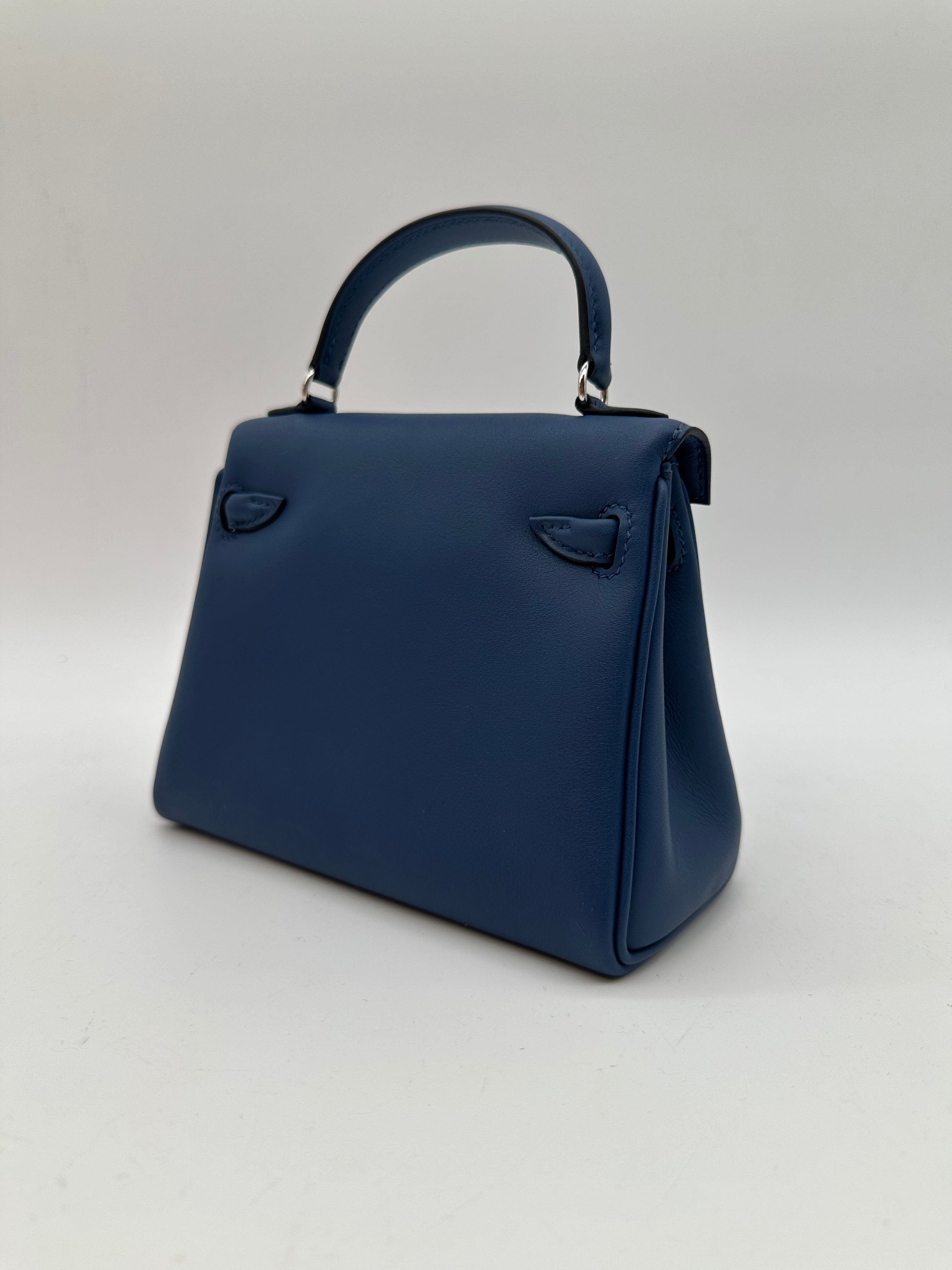 Hermès Kelly Doll Blue Tie / Caban Swift PHW