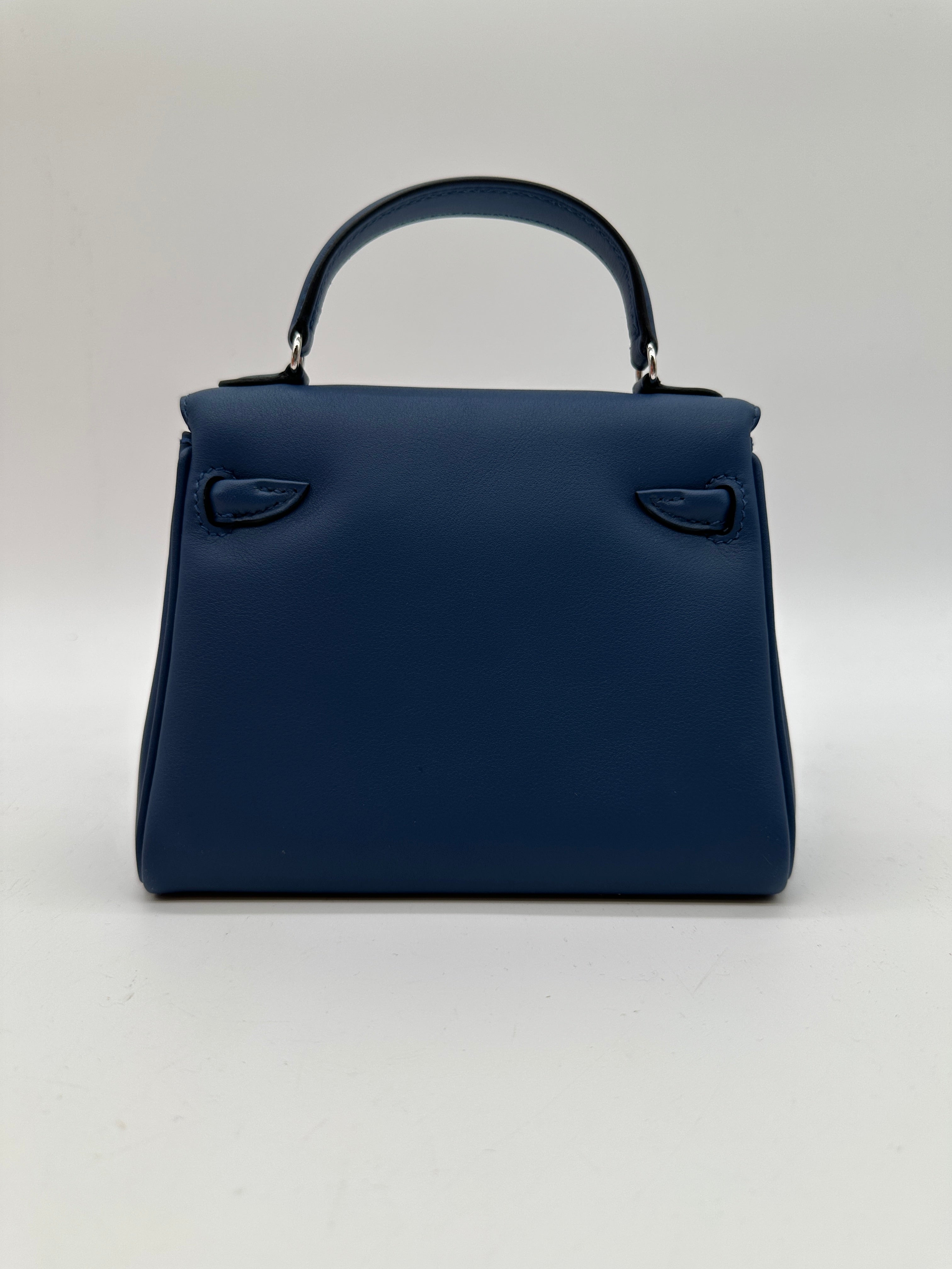 Hermès Kelly Doll Blue Tie / Caban Swift PHW