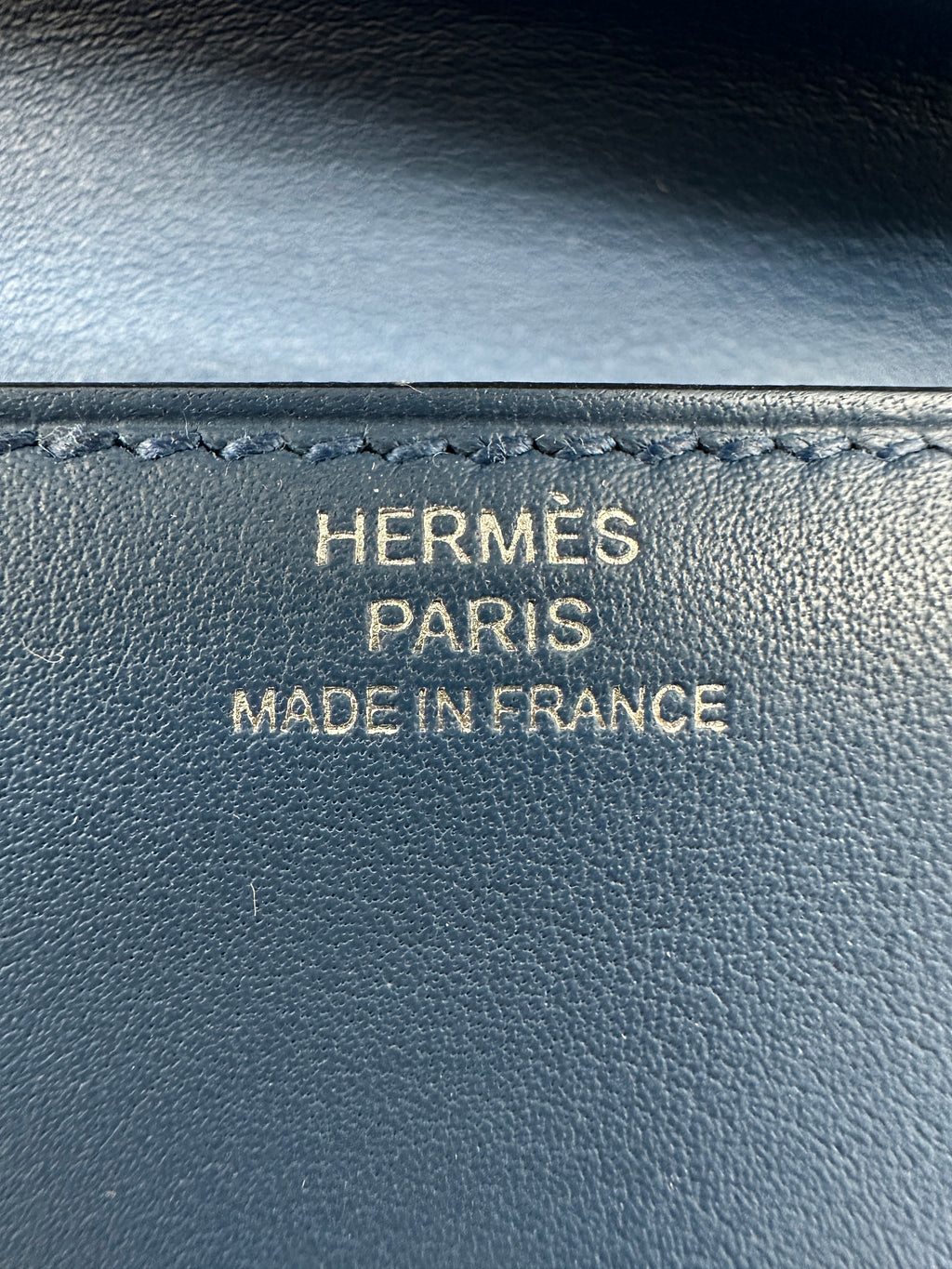 Hermès Kelly Doll Blue Tie / Caban Swift PHW