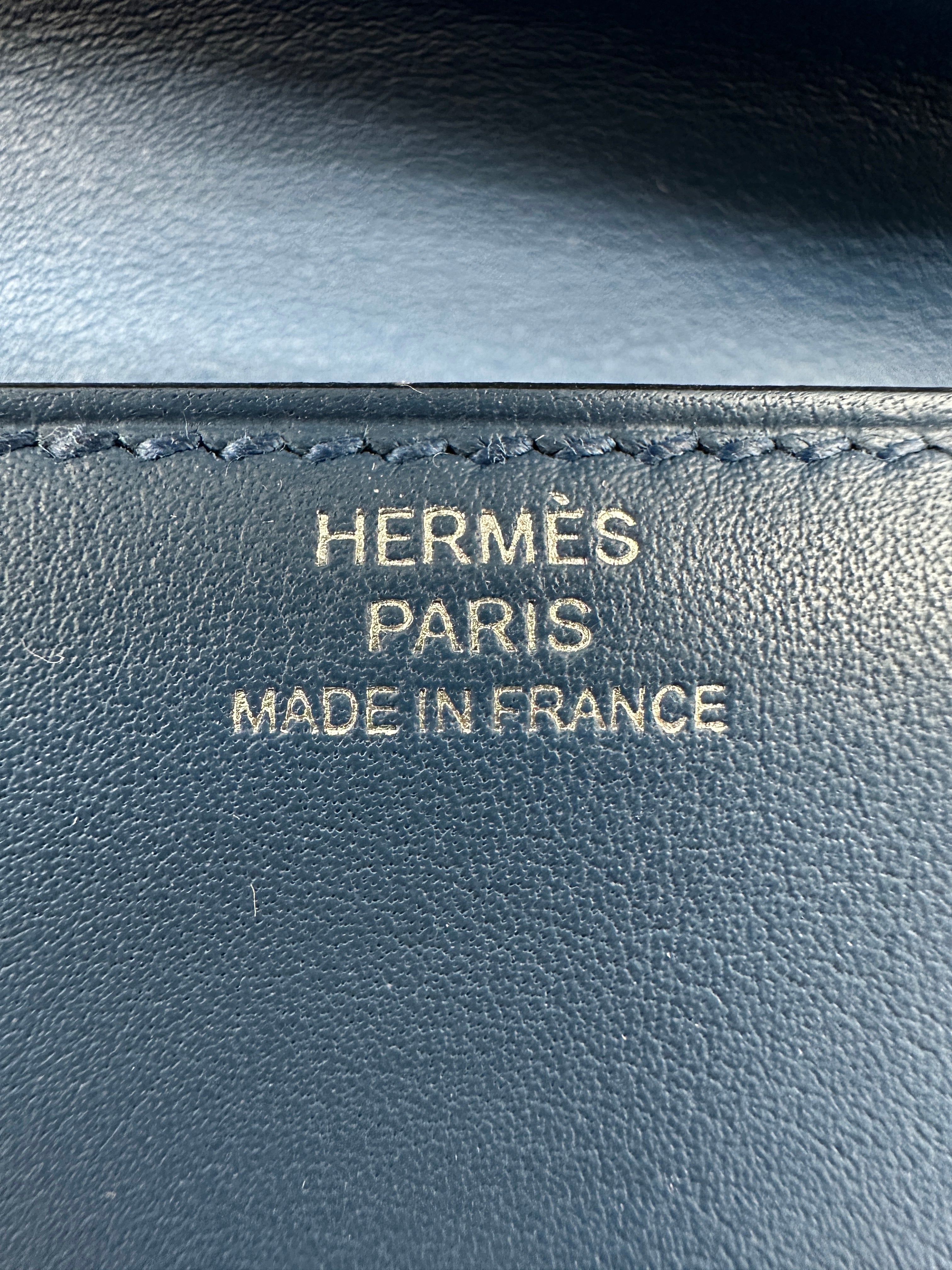 Hermès Kelly Doll Blue Tie / Caban Swift PHW