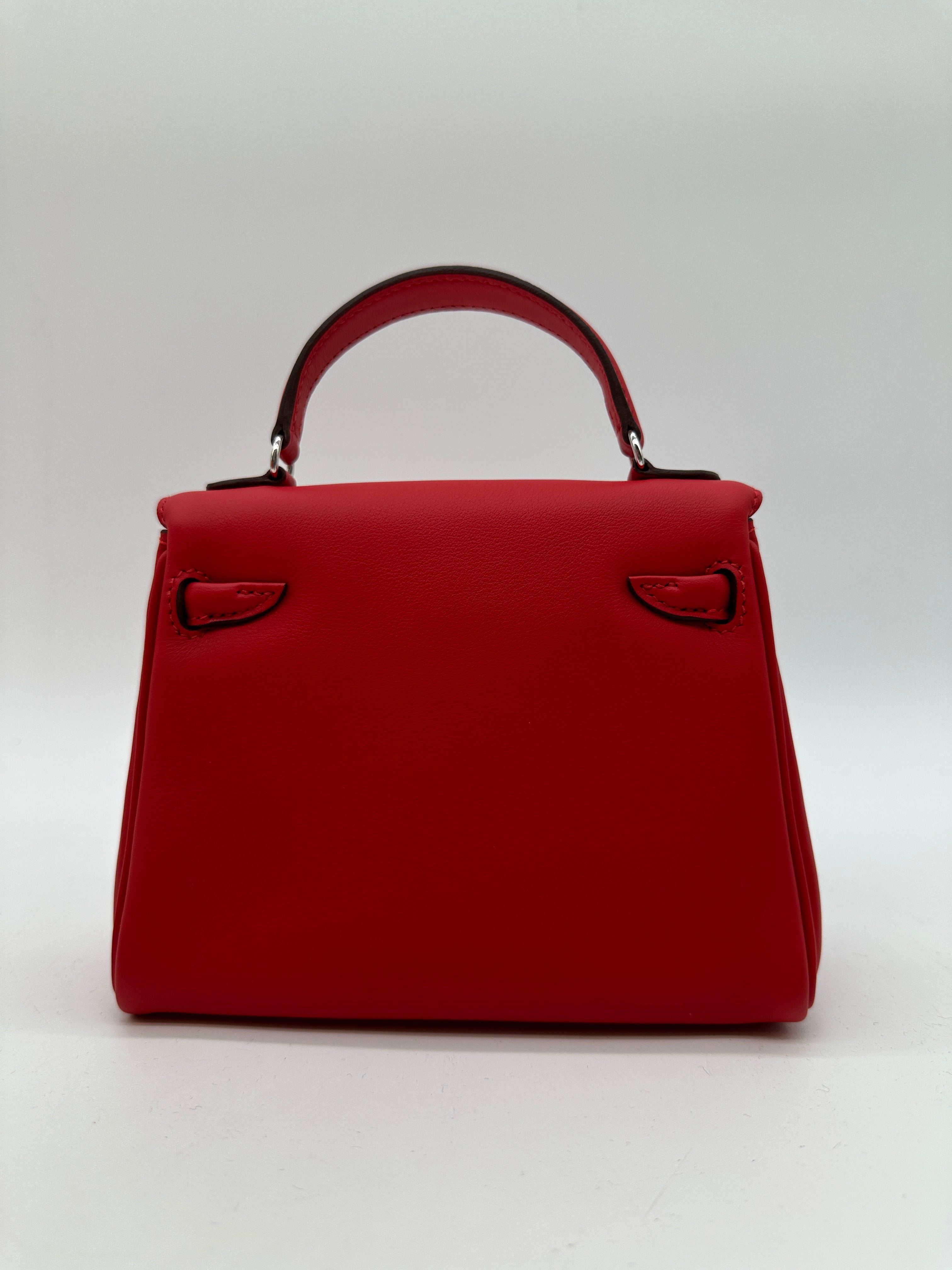 Hermès Kelly Doll Rouge Radieux Swift PHW