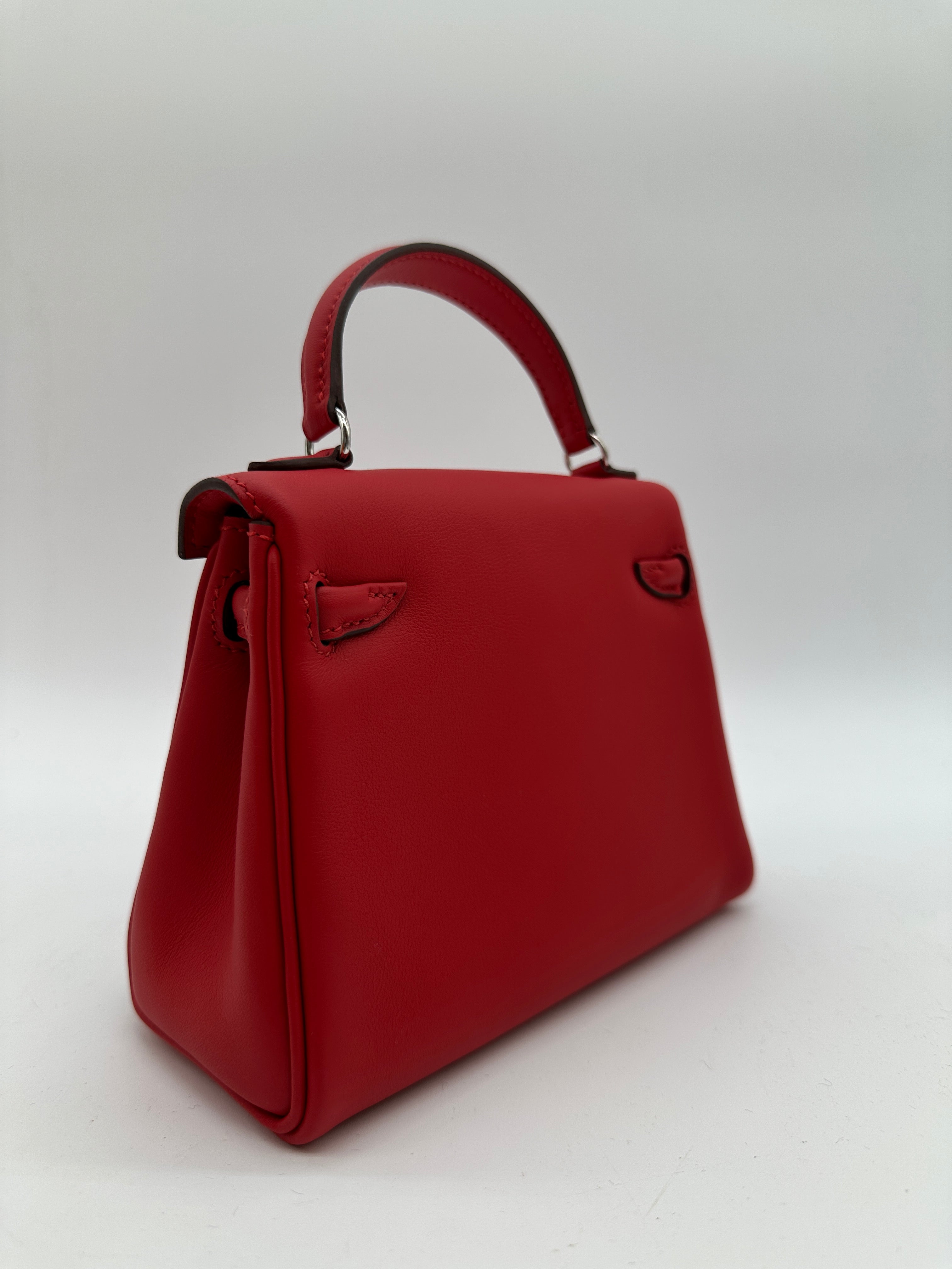 Hermès Kelly Doll Rouge Radieux Swift PHW