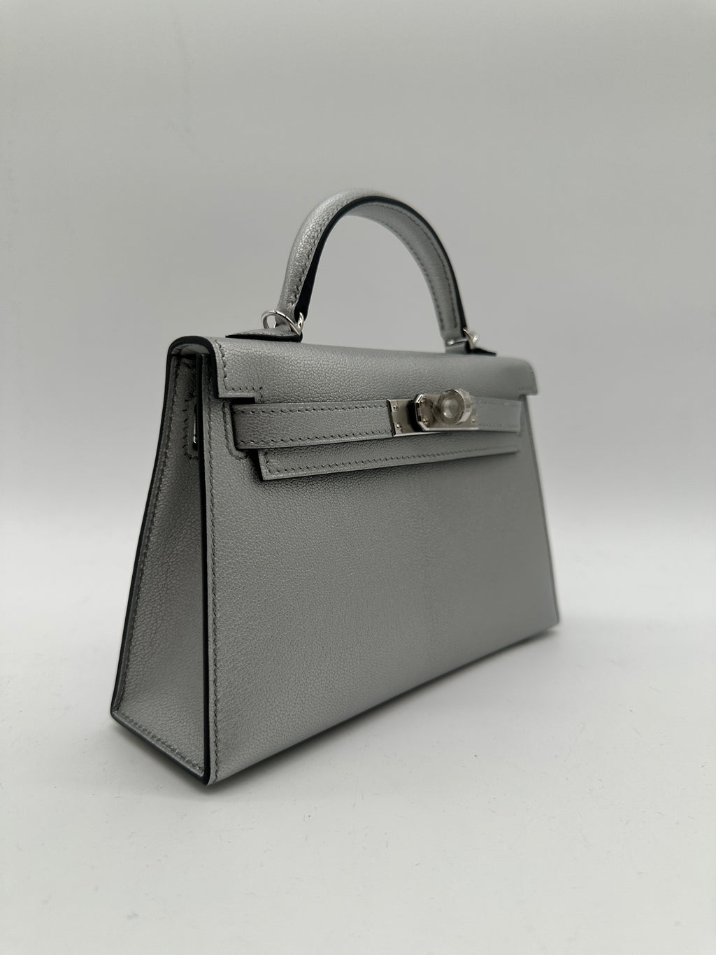 Hermès Kelly 20 Metallic Silver PHW