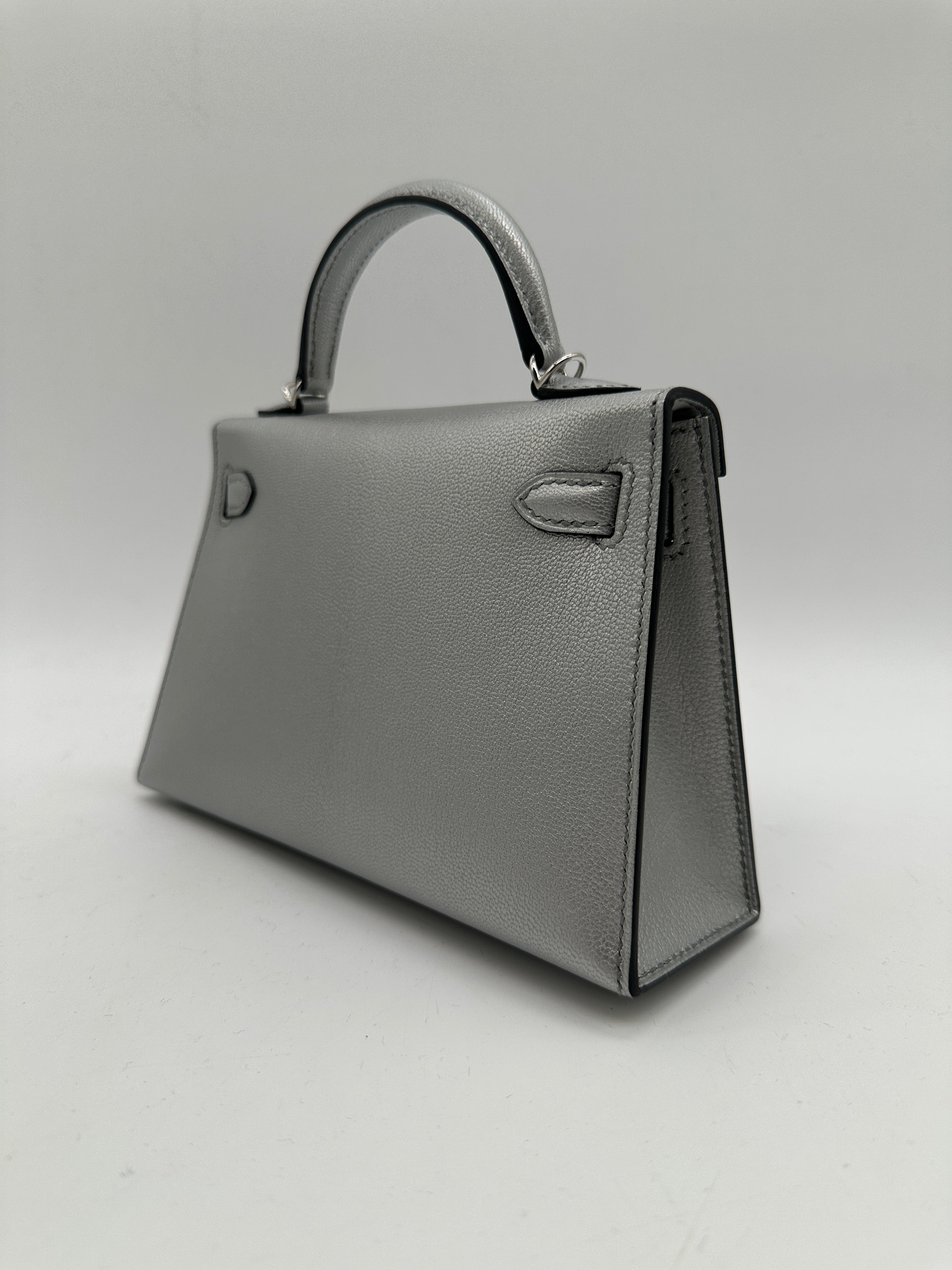 Hermès Kelly 20 Metallic Silver PHW