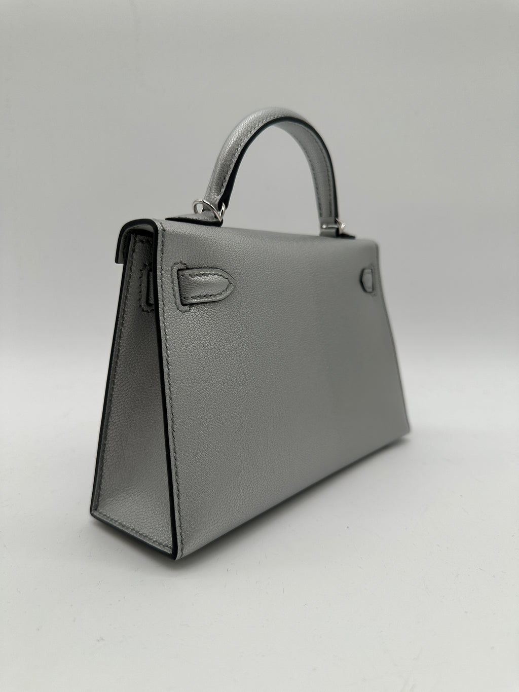 Hermès Kelly 20 Metallic Silver PHW