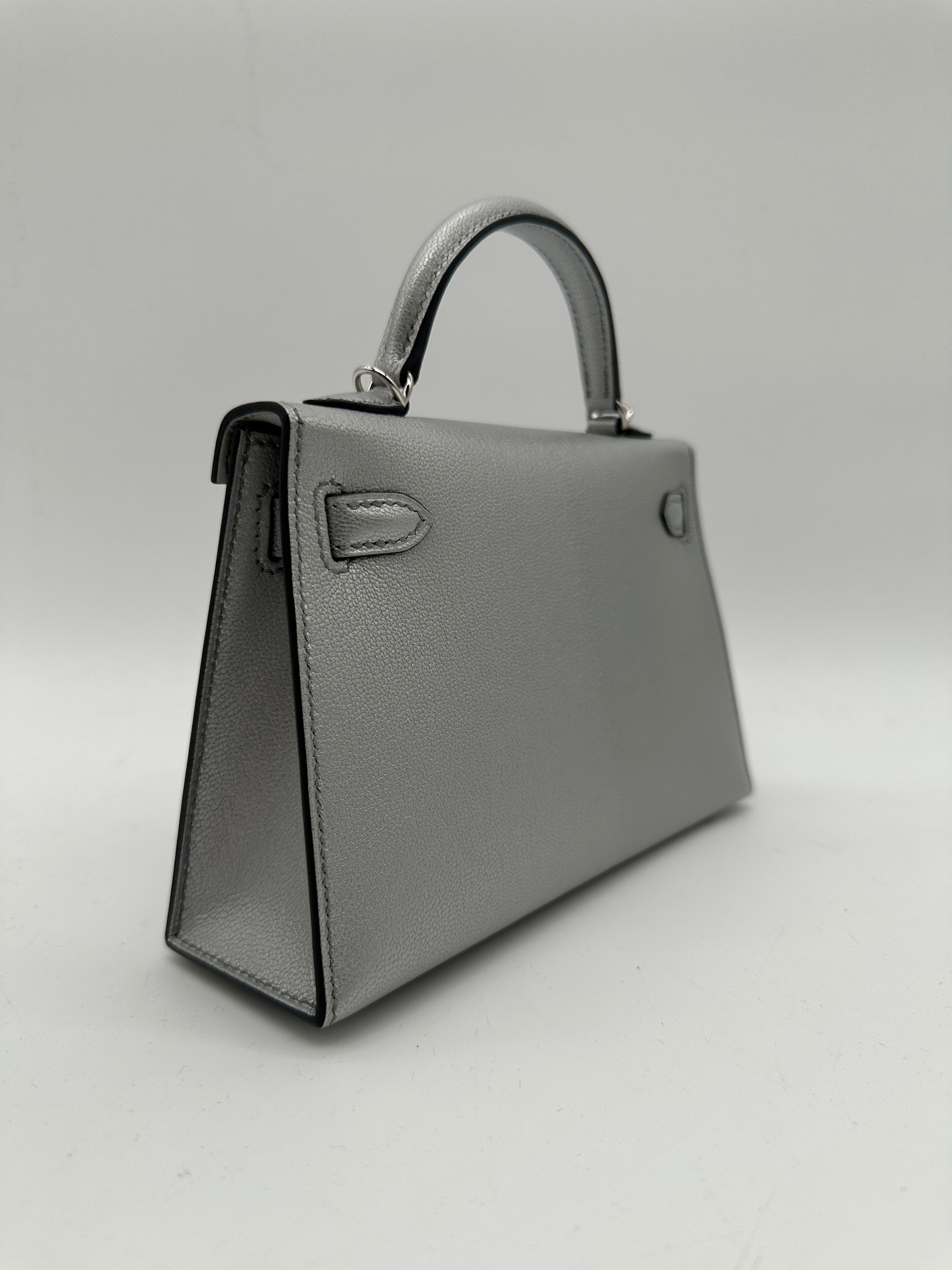 Hermès Kelly 20 Metallic Silver PHW