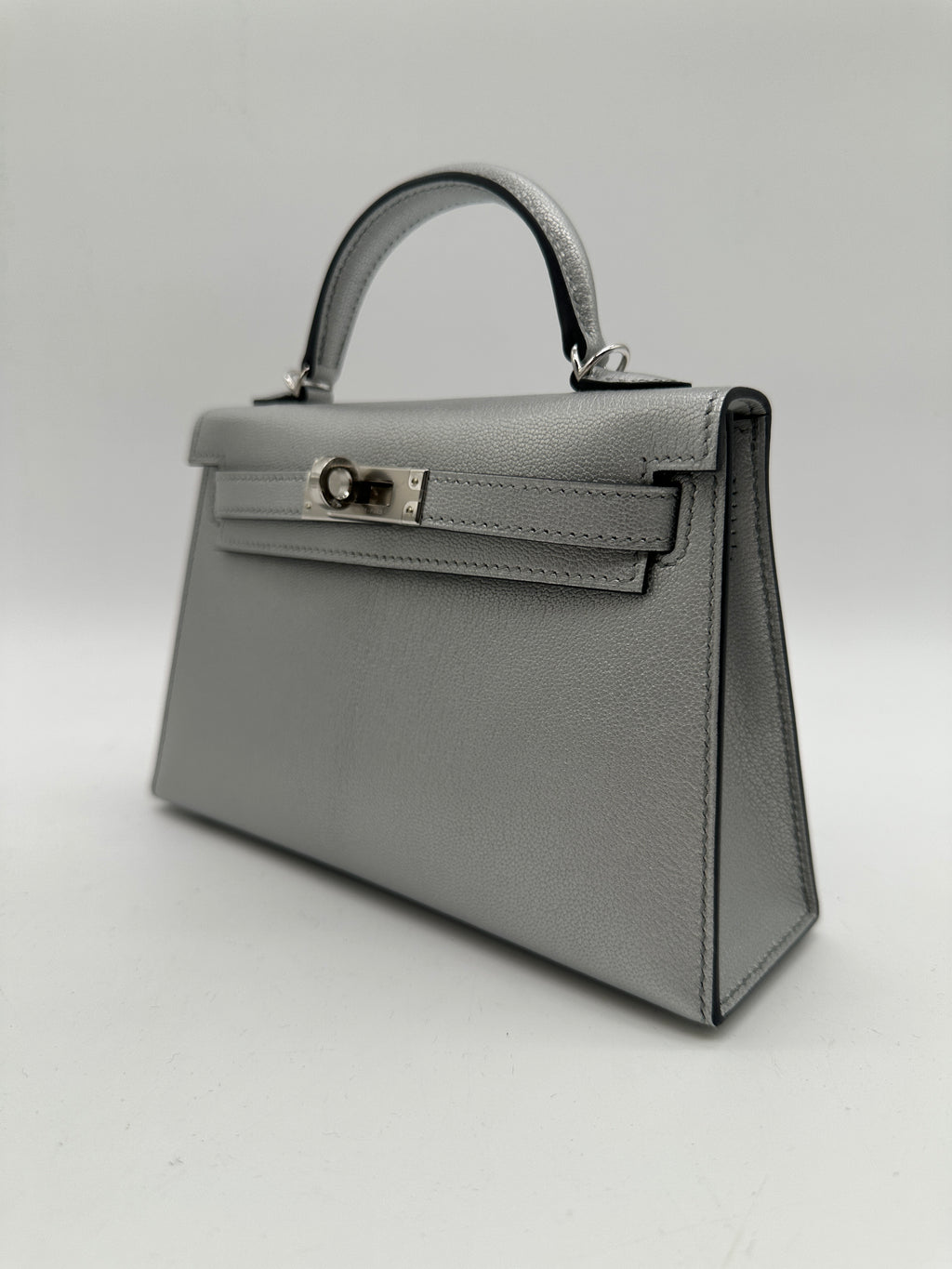 Hermès Kelly 20 Metallic Silver PHW
