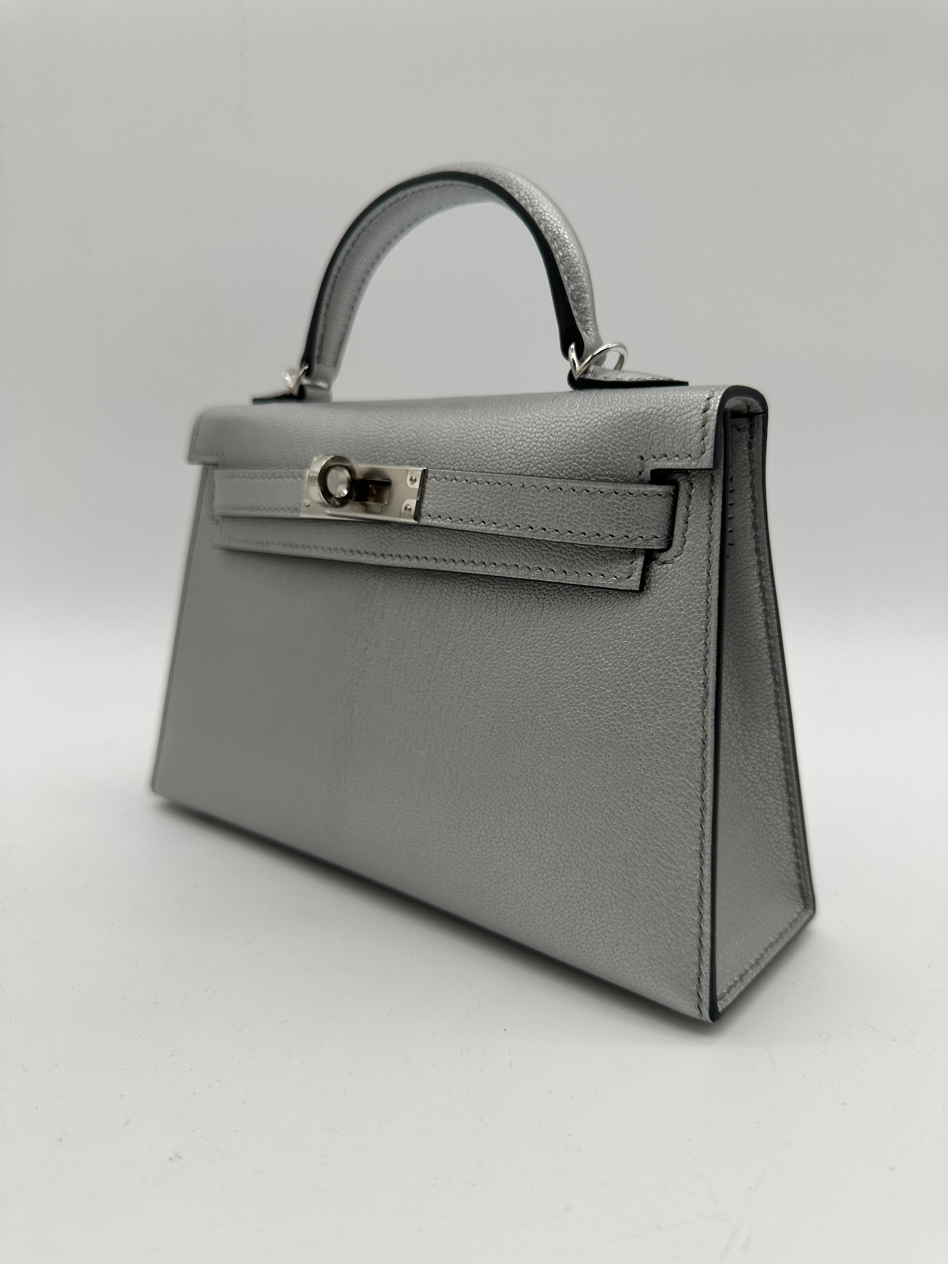 Hermès Kelly 20 Metallic Silver PHW