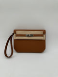 Hermès Kelly Depeches 25 Gold togo PHW