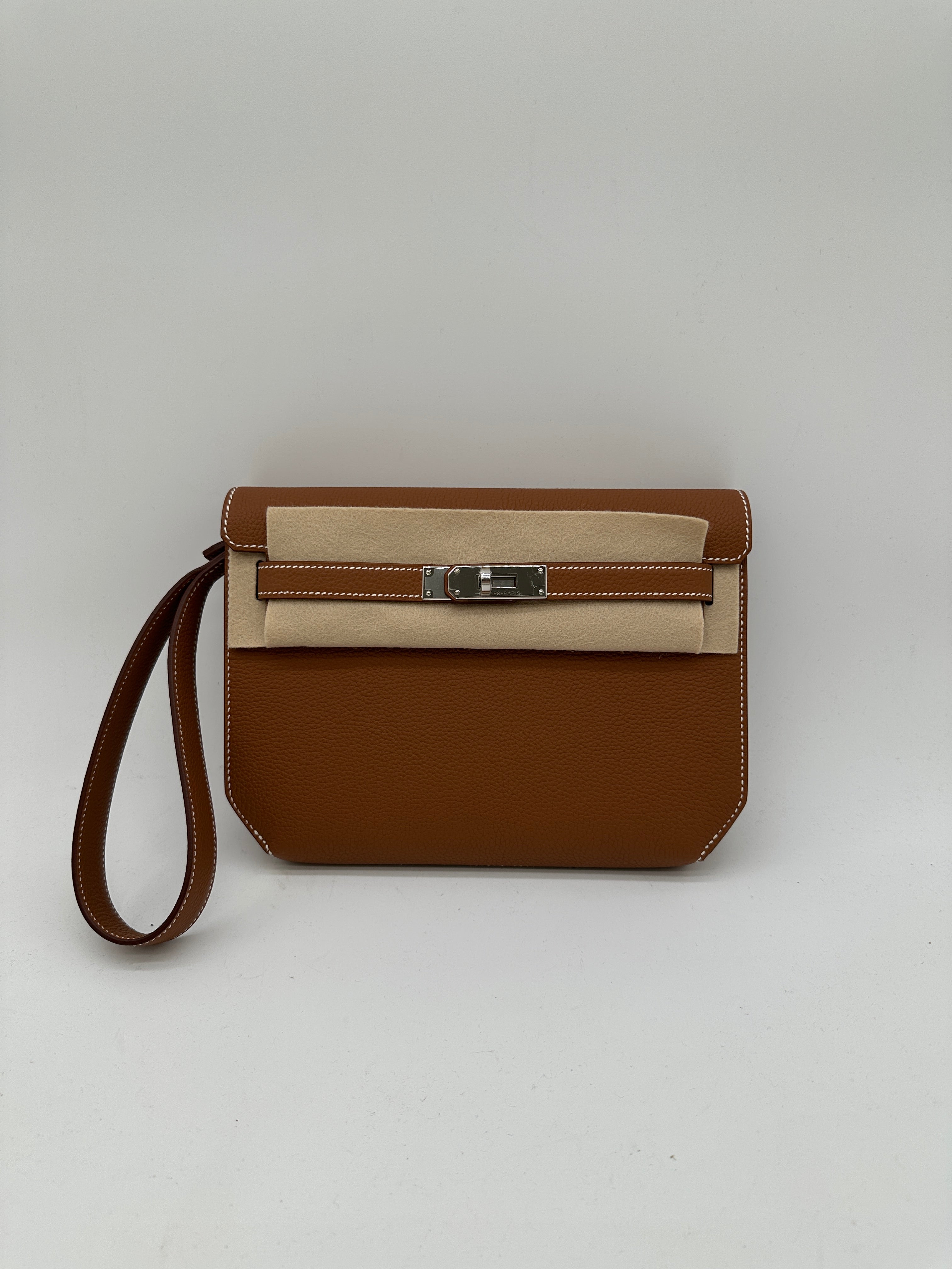 Hermès Kelly Depeches 25 Gold togo PHW