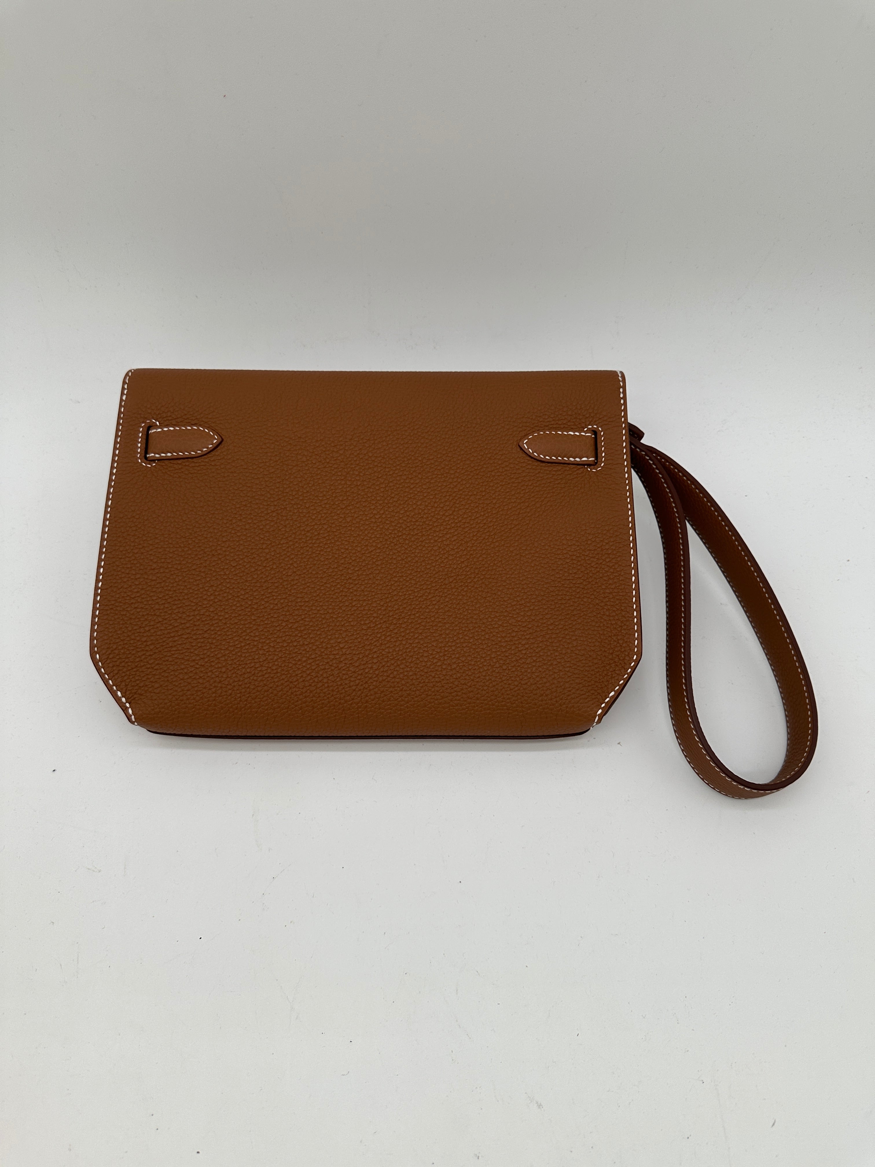 Hermès Kelly Depeches 25 Gold togo PHW