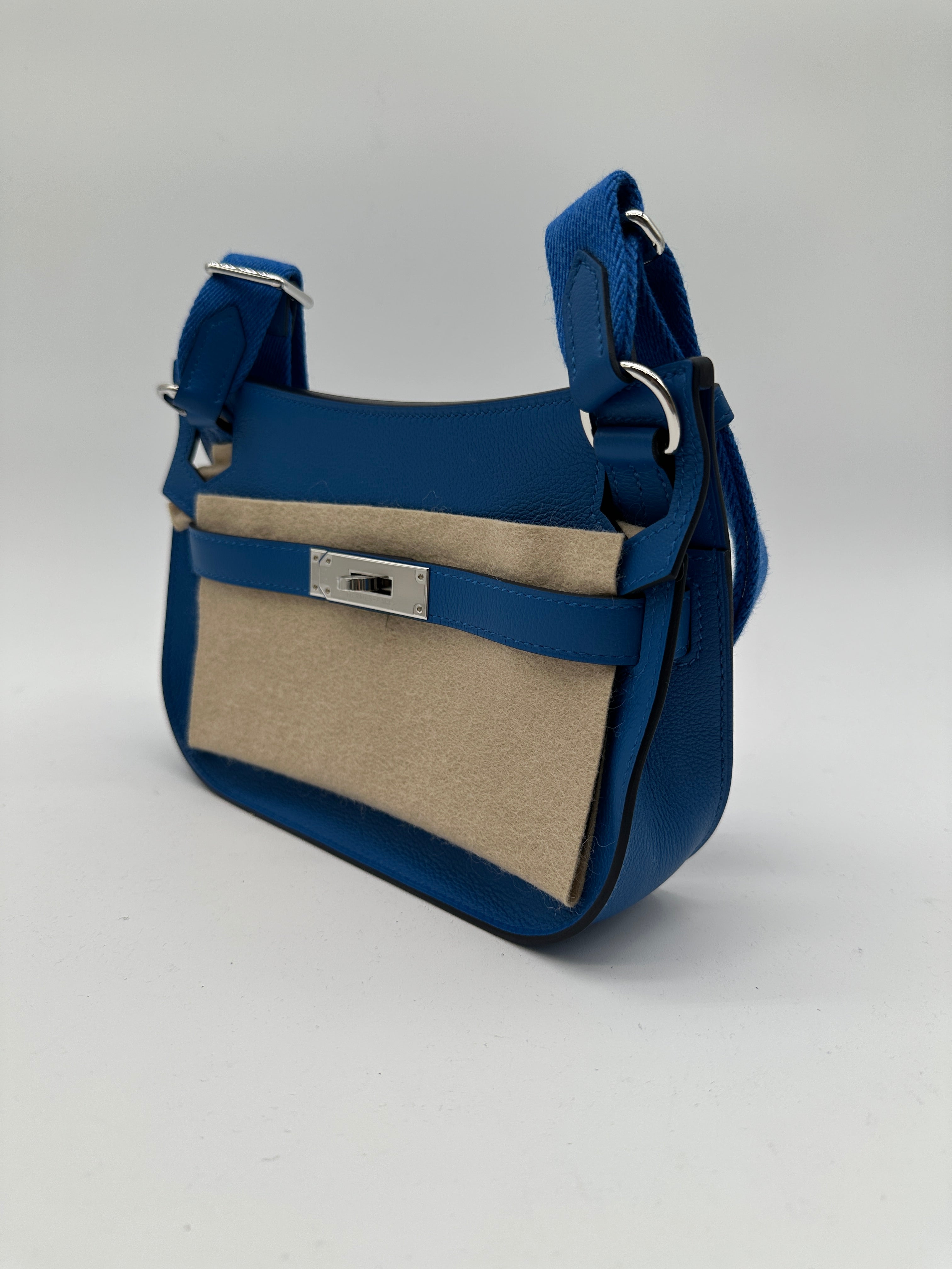 Hermès Mini Jypsiere Evercolor Blue Zellige PHW